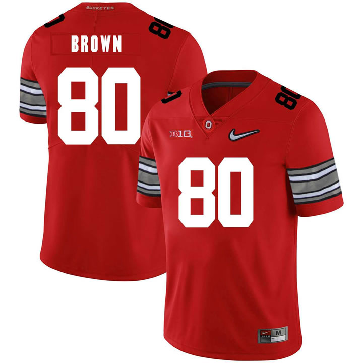 Ohio State Buckeyes 80 Noah Brown Red Diamond Nike Logo College Football Jersey Dzhi,We sell and wholesale Ohio State Buckeyes 80 Noah Brown Red Diamond Nike Logo College Football Jersey Dzhi on line form chian!